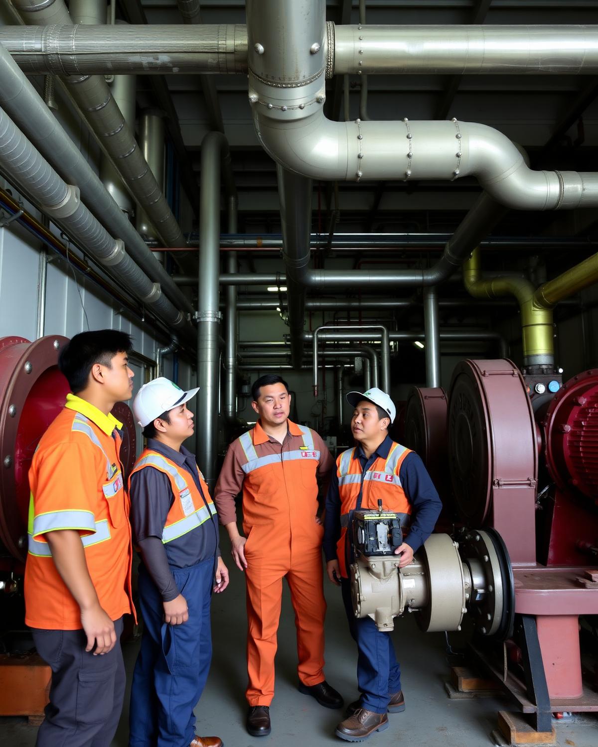 Filipino Maintenance professional at work